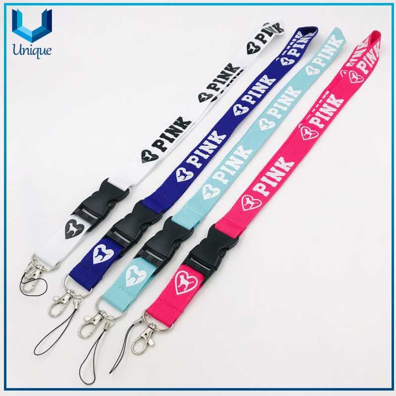 customized pink lanyards in bulk screen printing brand name lanyards ...