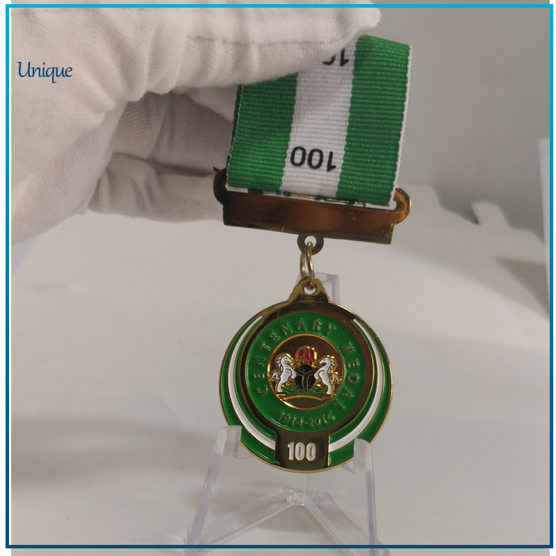 Customize Medal Factory, Nigerial Military Medal, Gold Honor Medal for